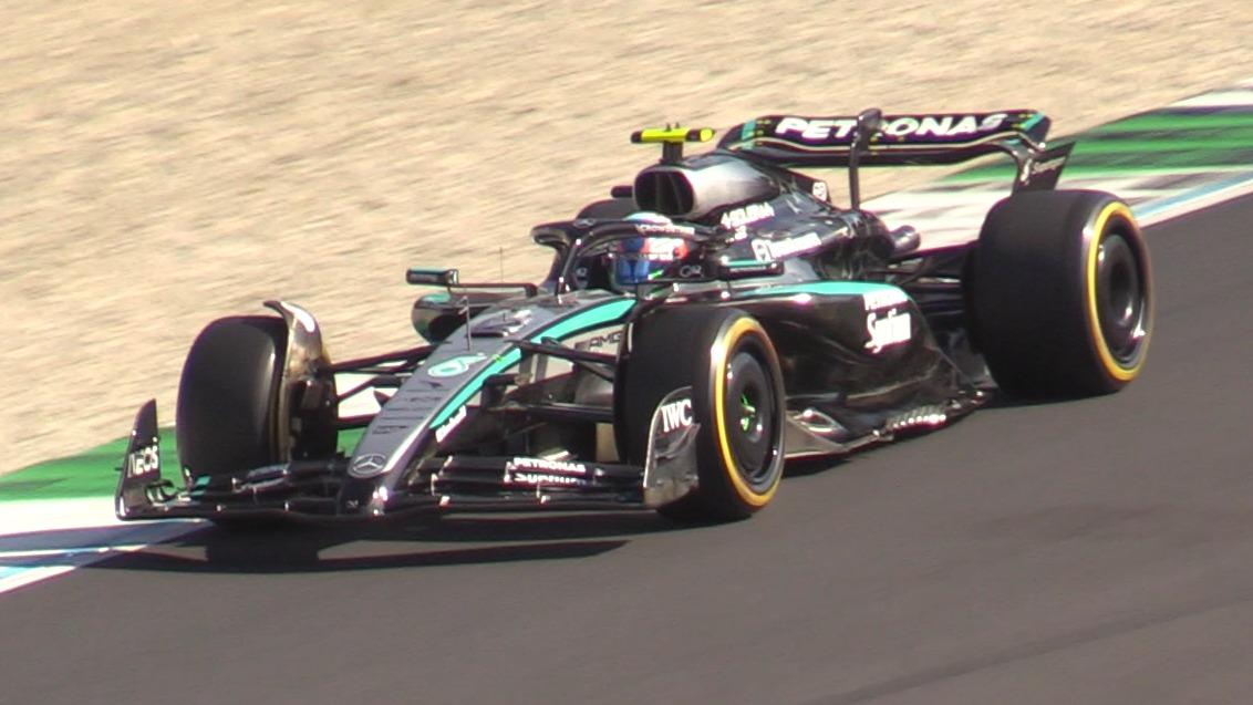 Kimi Antonelli driving the Mercedes-AMG F1 W12